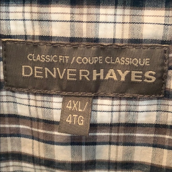 Denver Hayes classic fit grey navy plaid button up - Picture 5 of 5